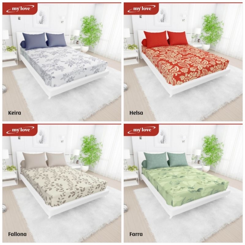 My love / Seprai my love ukuran king size 180x200 tinggi 30cm