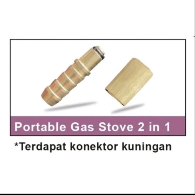NEPLE SAMBUNGAN KOMPOR GAS PORTABEL DARI SELANG KE TABUNG GAS