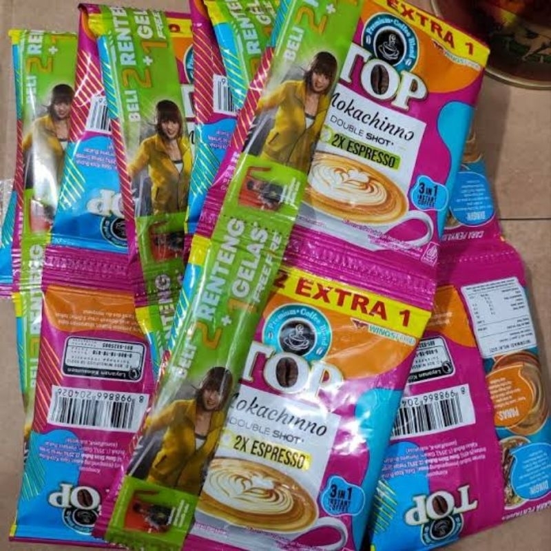 

TOP MOKACHINNO DOUBLE SHOT 2X ESPRESSO 1 RENCENG ISI 15 SACHET