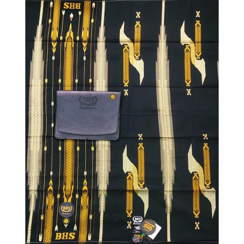 Sarung BHS Masterpiece SGF Gold M-81 Premium Mercerized Songket Timbul Jahitan Tengah ATBM (COD)