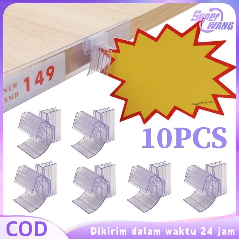 

10pcs/Set Wobbler Promosi Toko PVC Clip Penjepit Label Penjepit Label Harga Price Tag Jepitan Untuk Supermarket