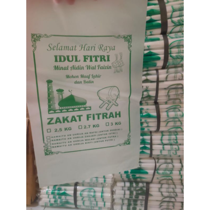 

plastik zakat fitrah muat sampai 3kg with gift