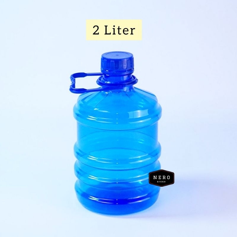 Galon 2 Liter Biru / Kemasan Galon / Galon Air / Tempat Air Wadah Air Water Galoon Tempas Susu Tempa