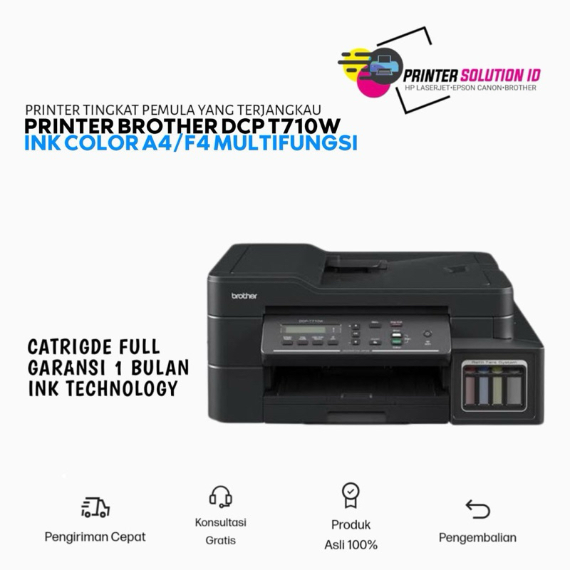 Printer Brother DCP T710w Ink Color A4 F4 Multifungsi