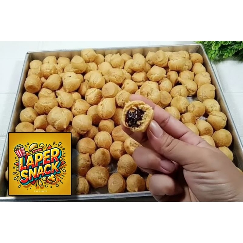

Soes Kering Coklat Lumer | Camilan Kering Premium Isi Lumer | Laper Snack 100g / 200g / 500g