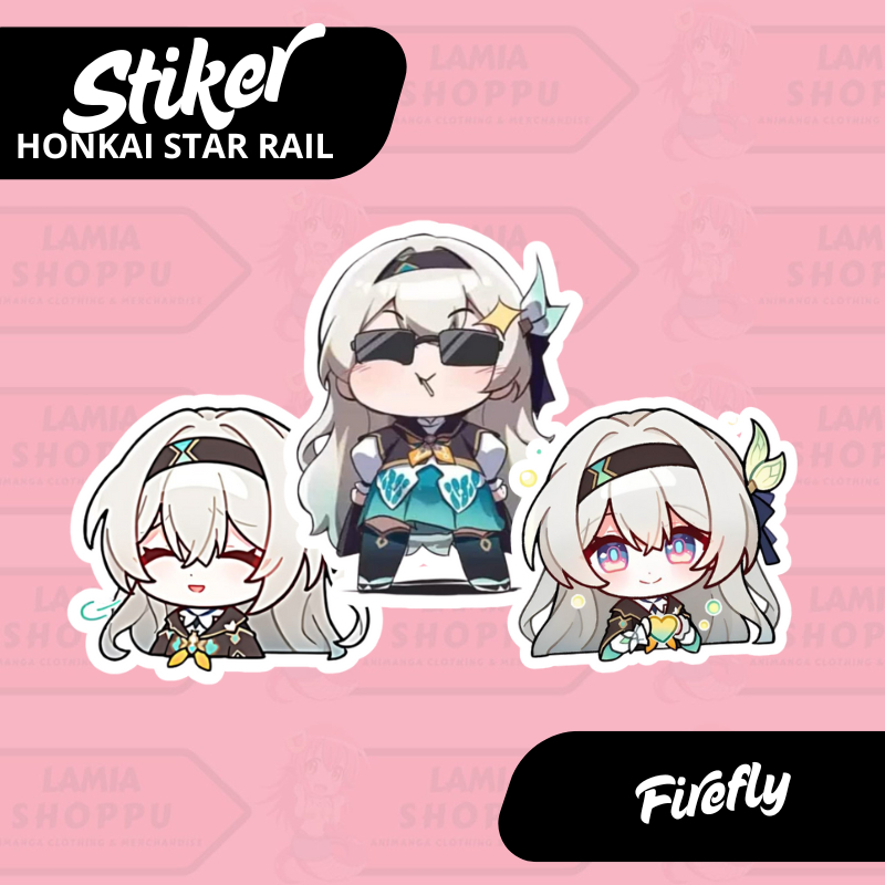 Stiker Honkai Star Rail Firefly | Sticker Firefly HSR | Merch Anime Game Vinyl Anti Air