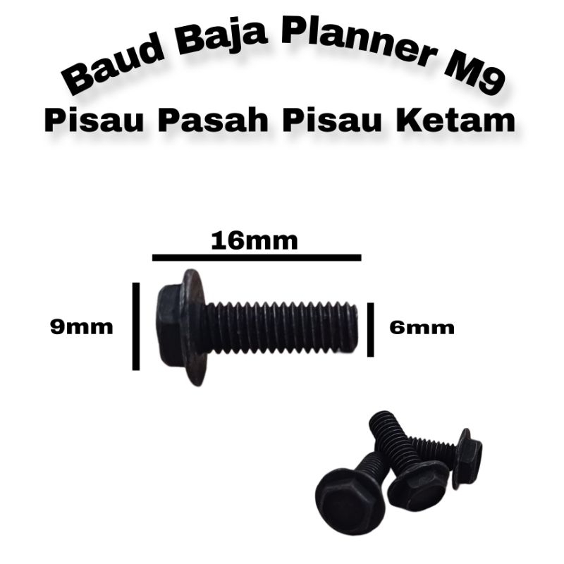 ( 1 Pcs) Baud Baja Planner M9 | Baud Pisau Ketam Hitam Pasah Planner M9