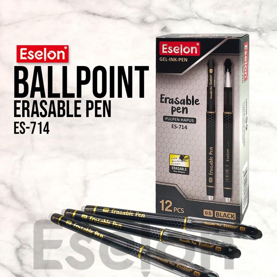 BISA COD 12pcs Pulpen HAPUS  Pulpen bisa dihapus  Erasable pen ESELON ES714