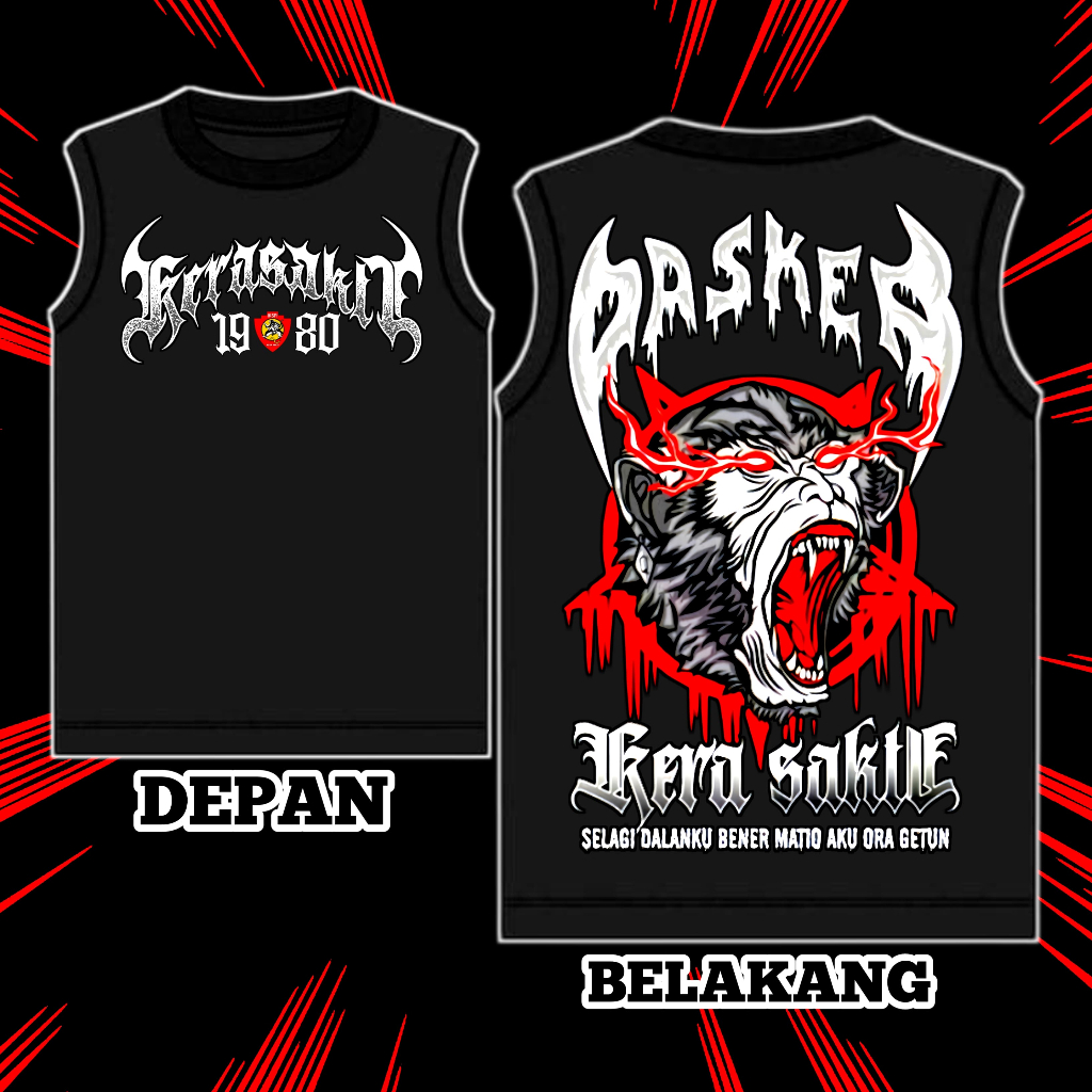 baju singlet PASKER KERA SAKTI 1980 / BAJU DISTRO SINGLET IKSPI