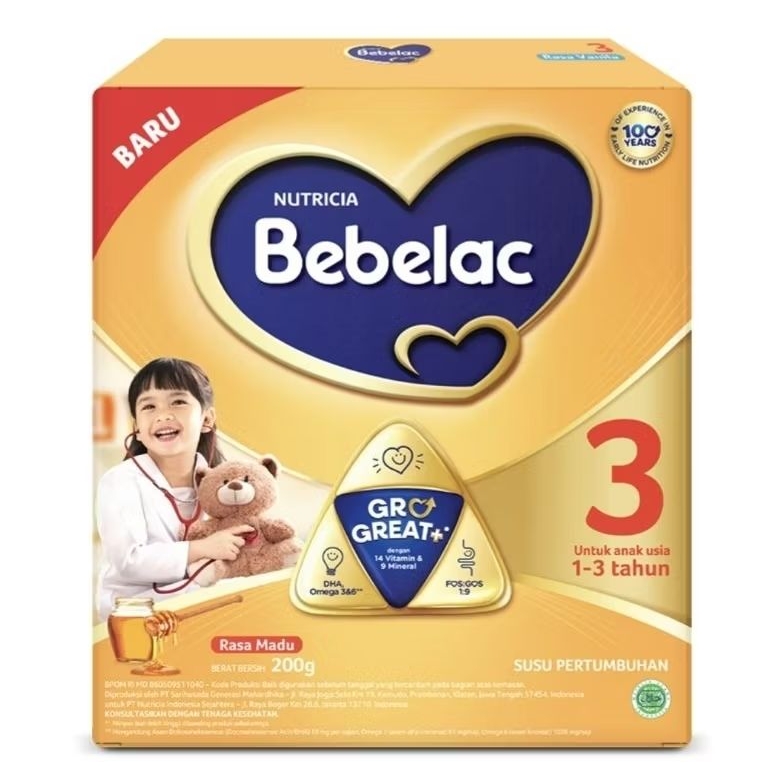 

Bebelac 3 Madu 200 g GroGreat+ Susu Bubuk Pertumbuhan Anak