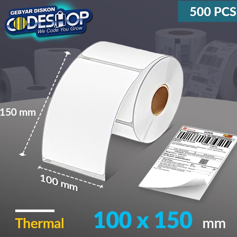 

Codeshop Label Thermal 1 x 15 mm A6 1 Line Stiker Printer Barcode Core 1 Inch isi 5 Pcs