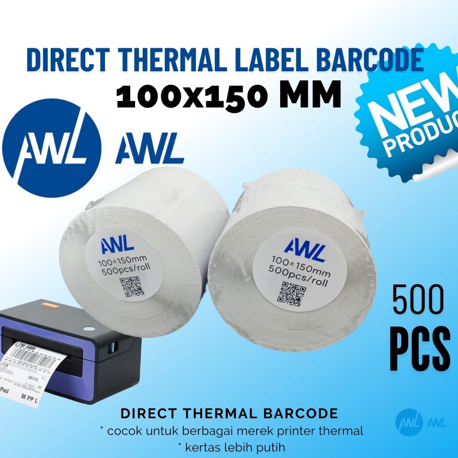 

BISA COD LABEL STICKER THERMAL 1x15 BARCODE