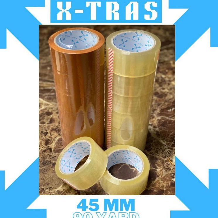 

New Lakban Xtras Ukuran 45 mm 9 Yard 1 Rol isi 6 pcs