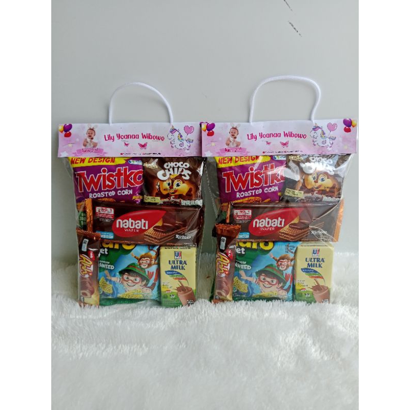 

START 4RB!! BINGKISAN SNACK ULTAH PAKET SNACK ULTAH AQIQAH KHITAN GIFT SNACK MURAH (FREE CUSTOM LABEL)