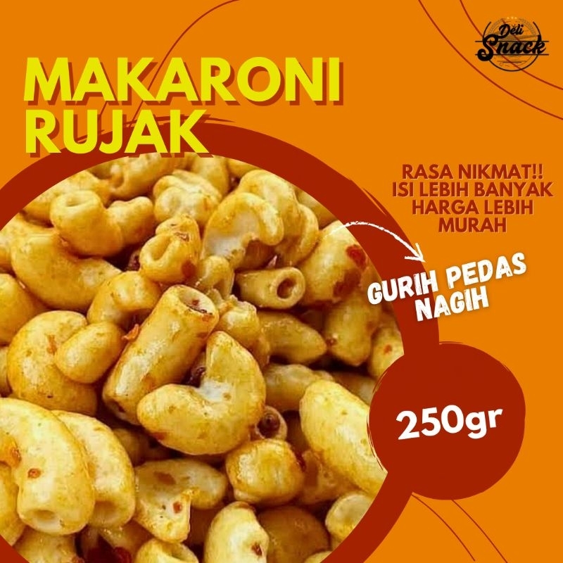 

[250gr] MAKARONI BUMBU RUJAK SNACK GROSIR | Delisnack