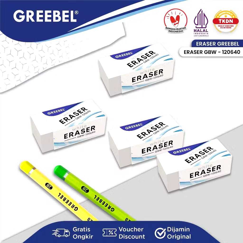 

GREEBEL Eraser Stip Hapusan GBW-120640 (PCS) Penghapus Pensil