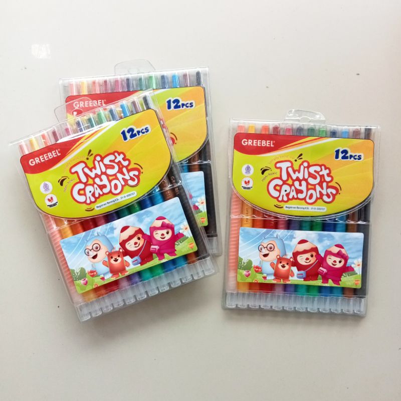 

Crayon Putar Twist Crayon Greebel 12 Warna Panjang ( Set ) [ Original ]