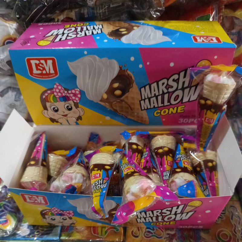 

MARSHMALLOW CONE isi 30 pcs