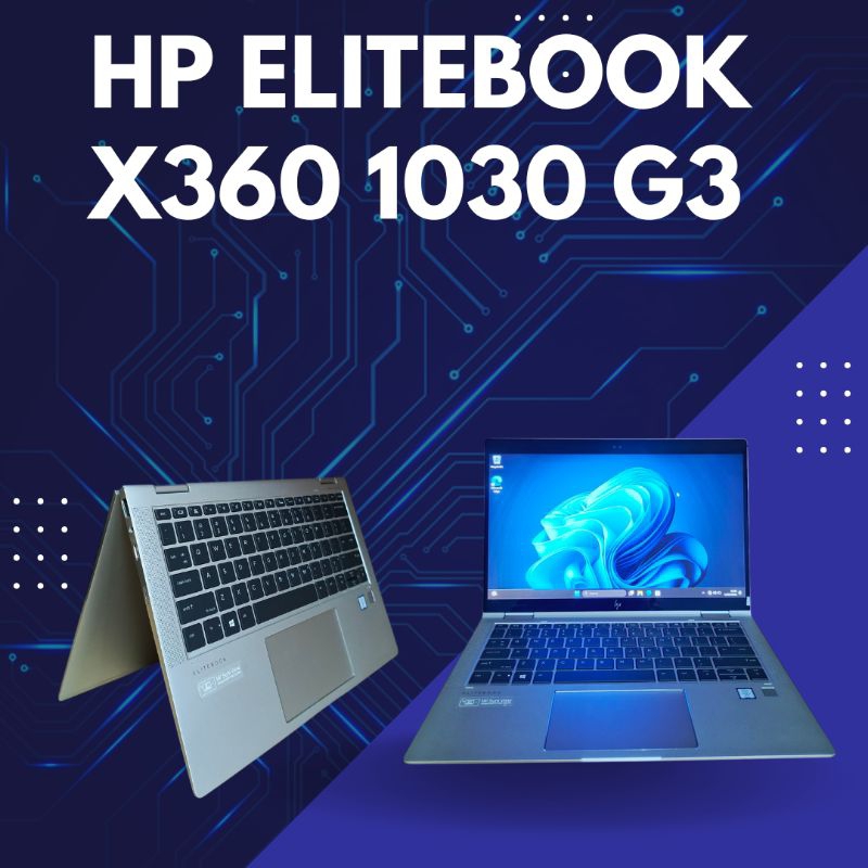 Laptop Hp Elitebook x360 1030 G3 intel Core i7 Gen 8 Ram 16Gb Ssd 256Gb Murah Berkualitas