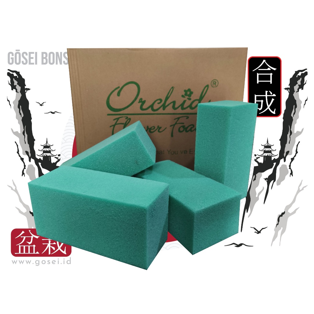 Oasis Busa Bunga Kering - Orchid - Dry Floral Foam - Busa Kering 1 Dus isi 24 Pcs