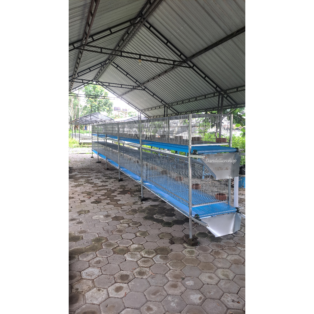 Kandang kelinci Conveyor Galvanis Komplit 2 tingkat -  B20