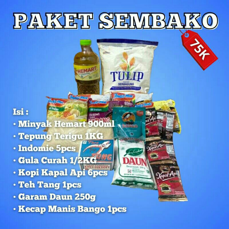 

PAKET SEMBAKO MURAH HEMAT PAKET HAMPERS