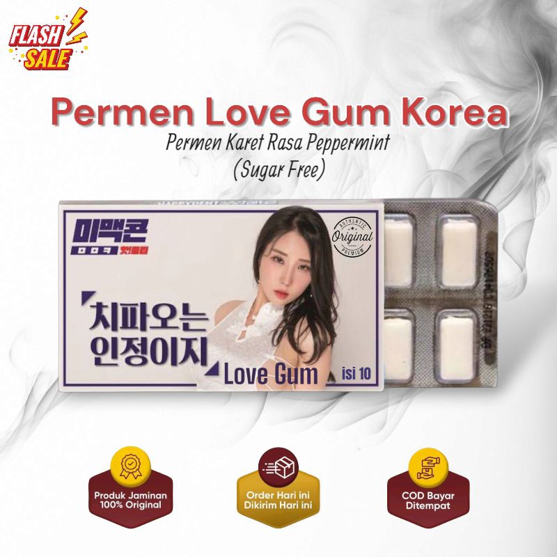 

TERLARIS..!!! PERMEN LOVE GUM ORIGINAL ASLI KOREA - 10Butir