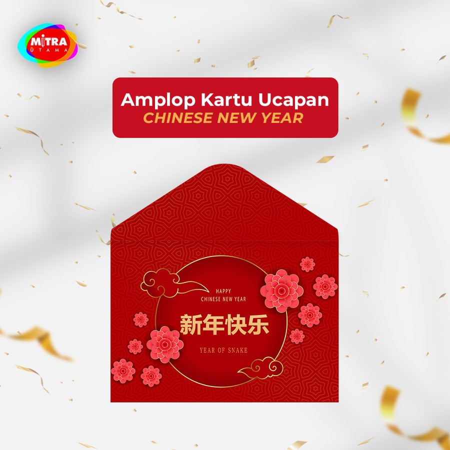 

Amplop Kartu Ucapan Imlek - Amplop Chinese New Year Card - Amplop Imlek Premium Tahun Ular 2025
