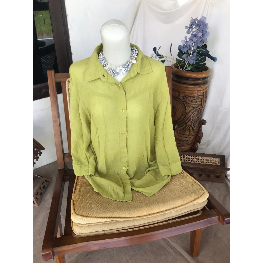 Kemeja Lime Sheer