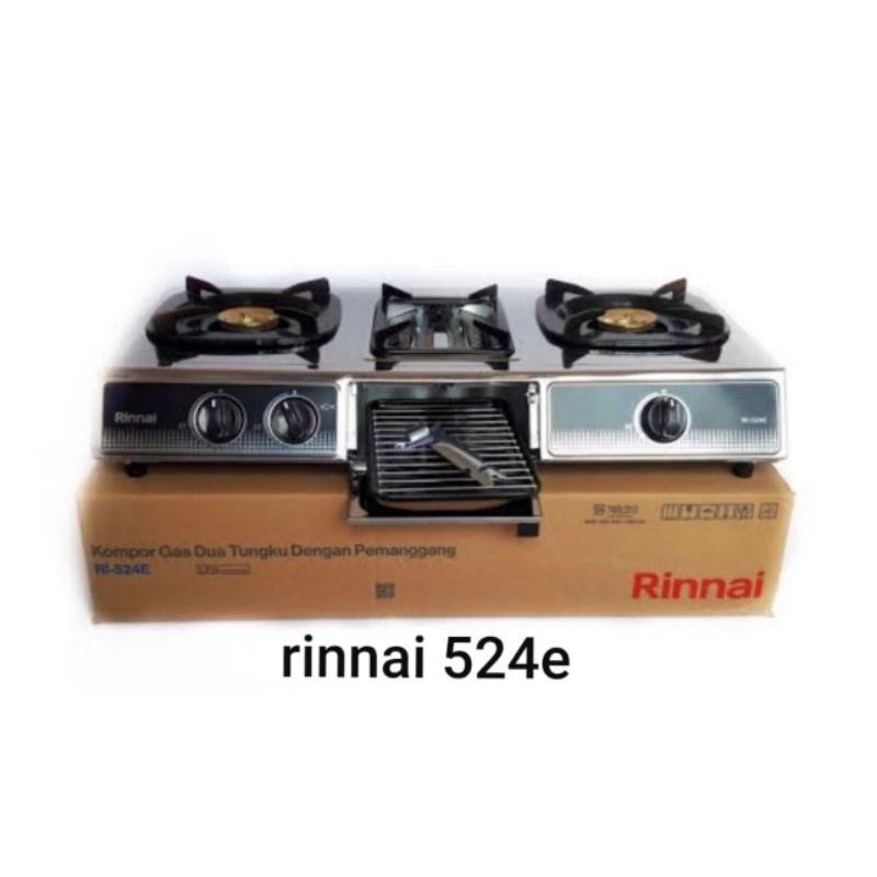Kompor gas Rinnai stenlis 524 e panggangan