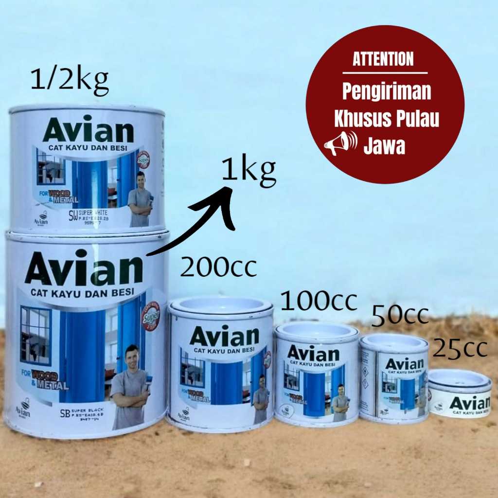 Cat besi Avian 200cc/cat kayu /cat minyak/cat avian high gloss enamel  Avian 200 cc