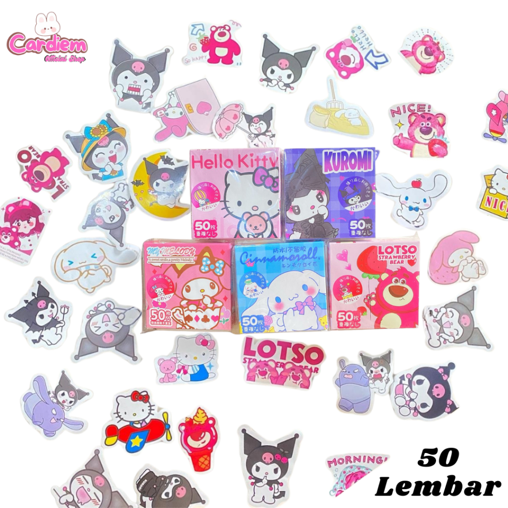 

Stiker Single Viral Isi 50 Pcs Stiker Single Edisi Sanrio Stiker Lucu Karakter Lotso Hello Kitty