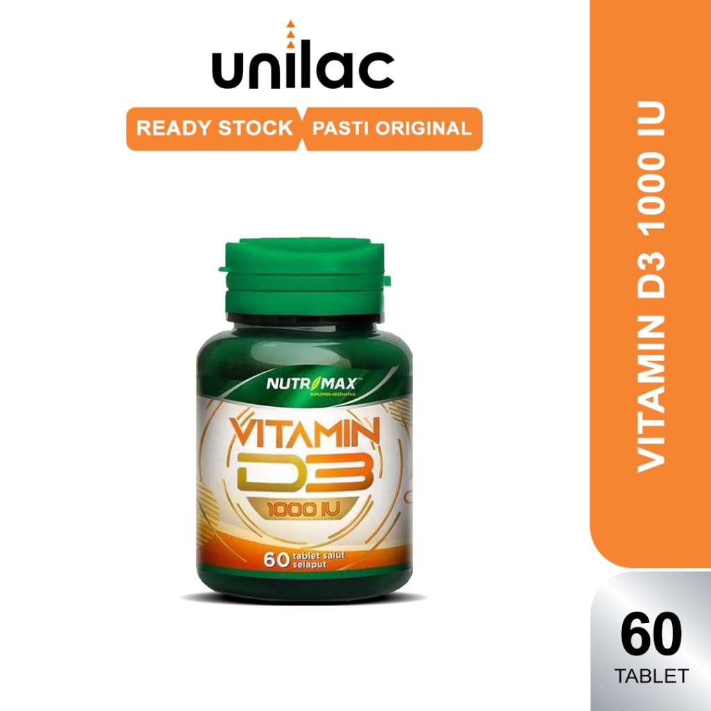 Nutrimax VItamin D3 1000 IU D3 800 IU + K2 | Suplemen Daya Tahan Tubuh Kesehatan Tulang Original