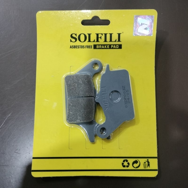 Disc Pad / Kampas rem depan RCB dan SOLFILI W110 / RS150 / Sonic 150 / Blade / Supra 125 / GTR 150 /