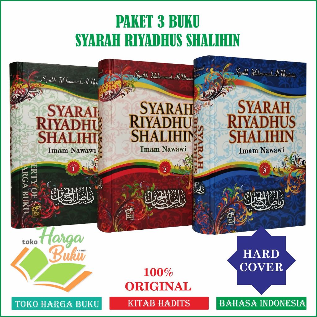 Foto Paket 3 Buku Hadits Syarah Riyadhus Shalihin Imam Nawawi Jilid 1 2 3 Syaikh Al-Utsaimin Darul Falah