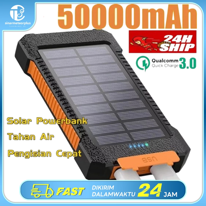 solar power bank tenaga surya power bank powerbank 50000mah power bank awet tahan lama Solar Power