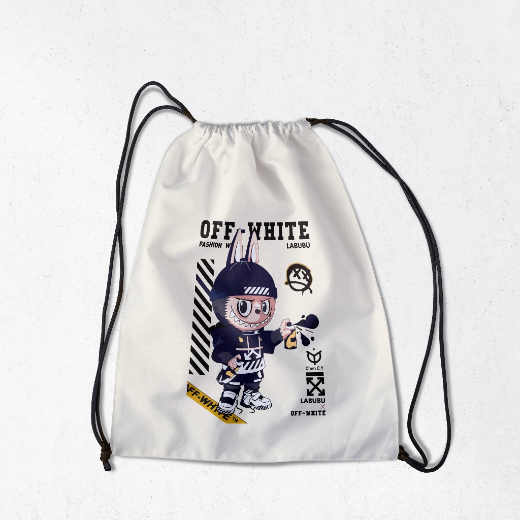 Tas Serut Anak & Remaja / Tas Sekolah / Drill Premium/ Labubu