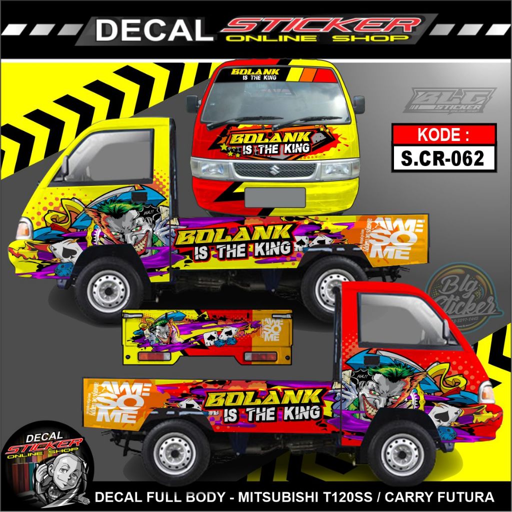DECAL MOBIL PICKUP CARRY FUTURA NUTUP FULL BODY VARIASI STIKER PICK UP