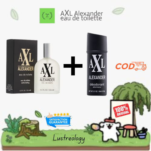 AXL Alexander Parfum Hitam EDT 125 ML + AXL Deodorant Hitam 150 ML Paket Bundling