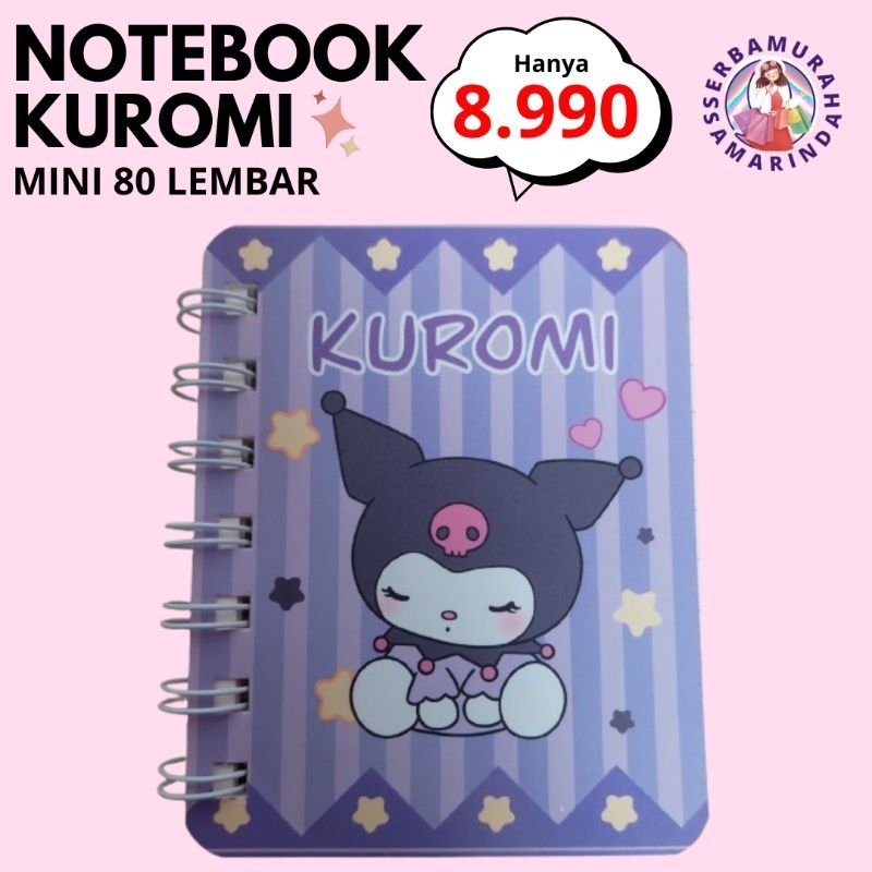 

MINI NOTEBOOK SPIRAL A7 BUKU MEMO KECIL 80 LEMBAR NOTEBOOK SANRIO KUROMI NOTE BOOK MOTIF LUCU BUKU CATATAN KECIL MINI MEMO BOOK ATK MURAH ALAT TULIS