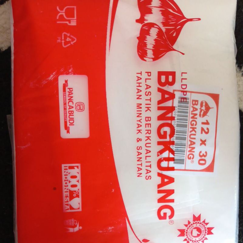 plastik PE ukuran 12x30