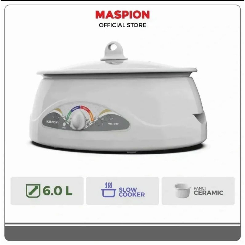 Maspion Slow Cooker MSC-1860 - Pemasak Pelan / Slow Cooker MASPION Garansi Resmi