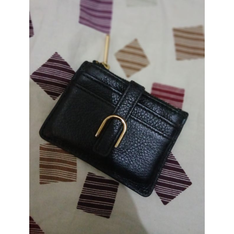 Fossil Vada Zip Card Case Black