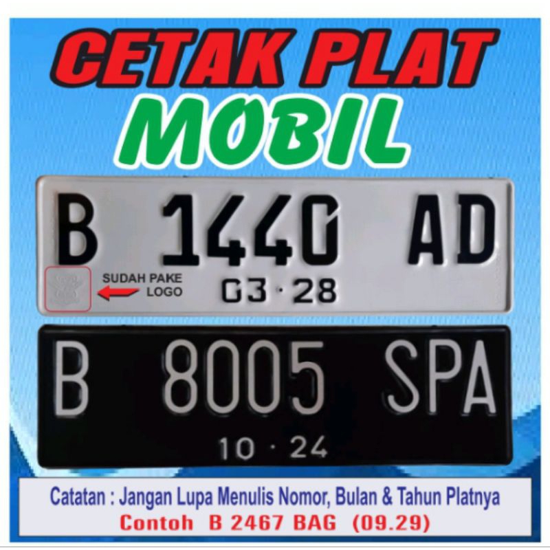 PLAT MOBIL FONT BARU DAN FONT LAMA