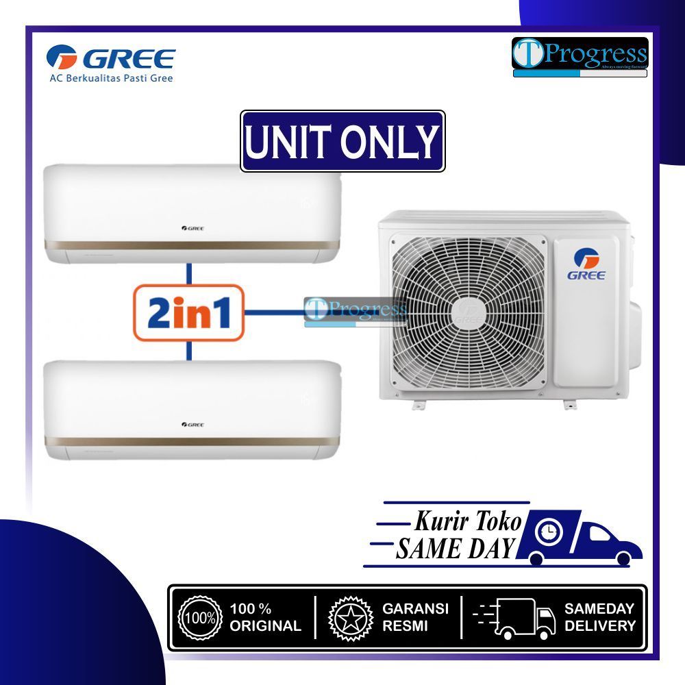 AC GREE COMBO SPLIT GWC-0707CSS 3/4 PK + 3/4 PK INVERTER
