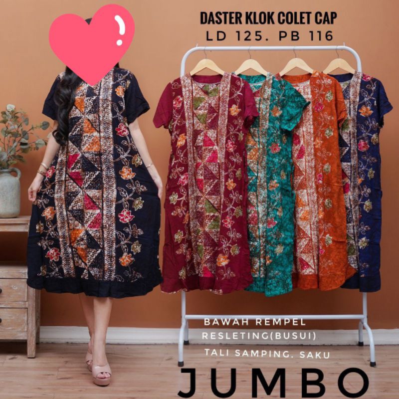 Daster Batik Klok Cap Colet Jumbo