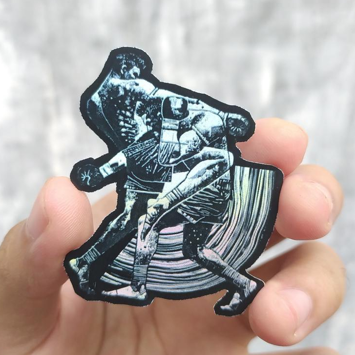 

Sticker hologram Muay Thai Fight Beladiri Combat Sport Untuk hp Stiker laptop motor helm