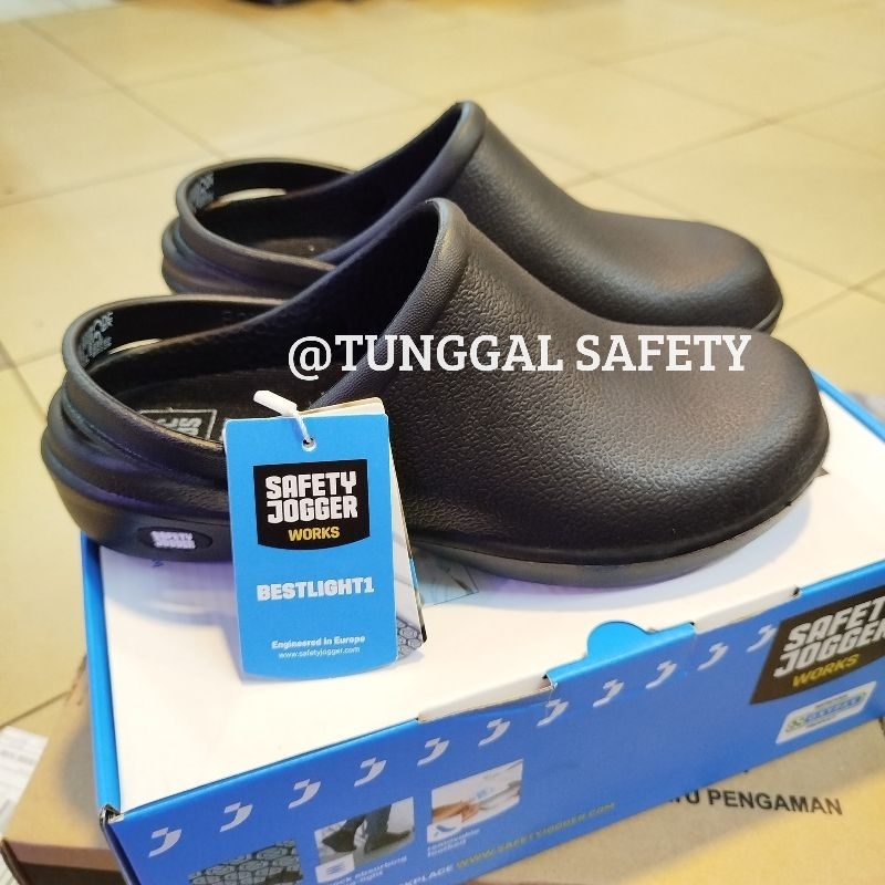 Sendal safety jogger bestlight oxypas black original / sandal JOGGER bestlight black original termur