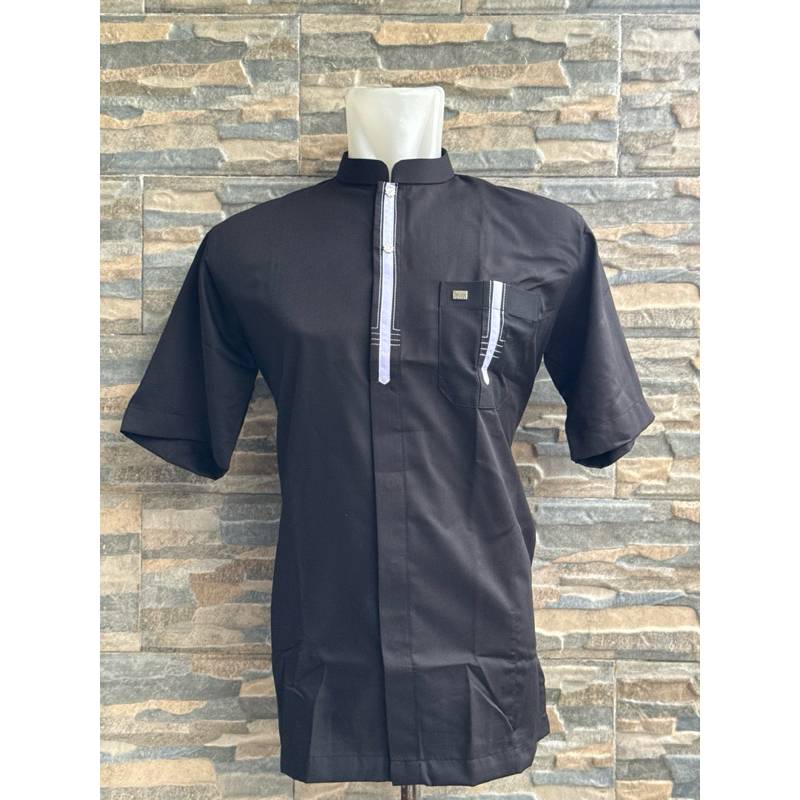 Baju taqwa modern pria koko dewasa al wafa exclusive lengan pendek