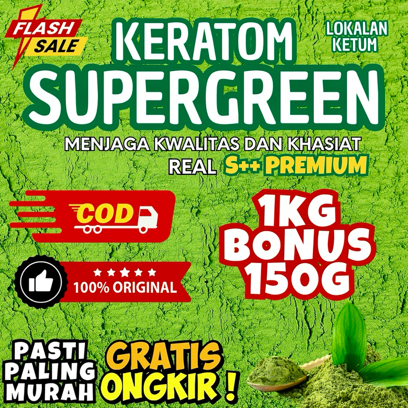 

LOKALANKETUM Tepung Hijau Kalimantan Bubuk Daun Puurrrlliiii Asli